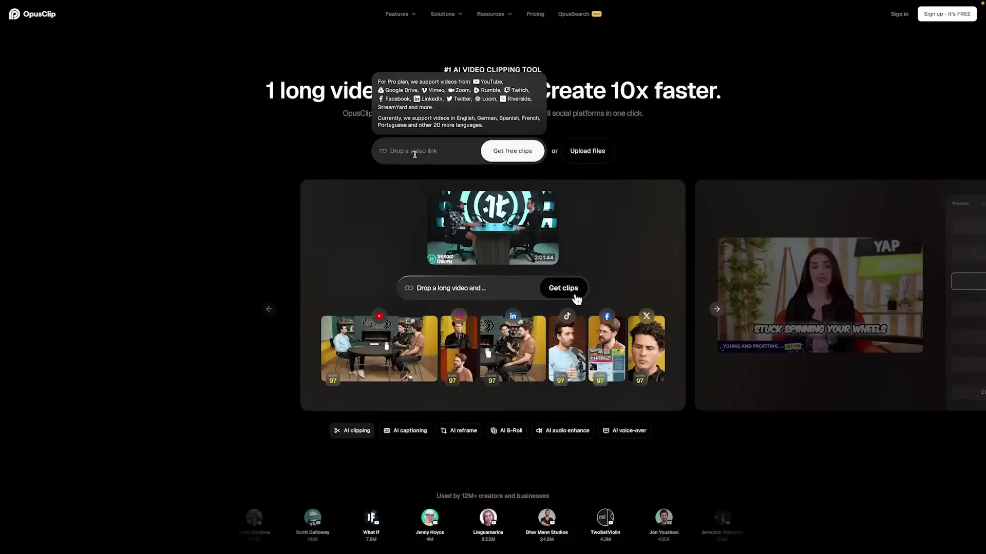 Tools like Opus simplify the process of identifying and creating engaging short-form content from longer videos