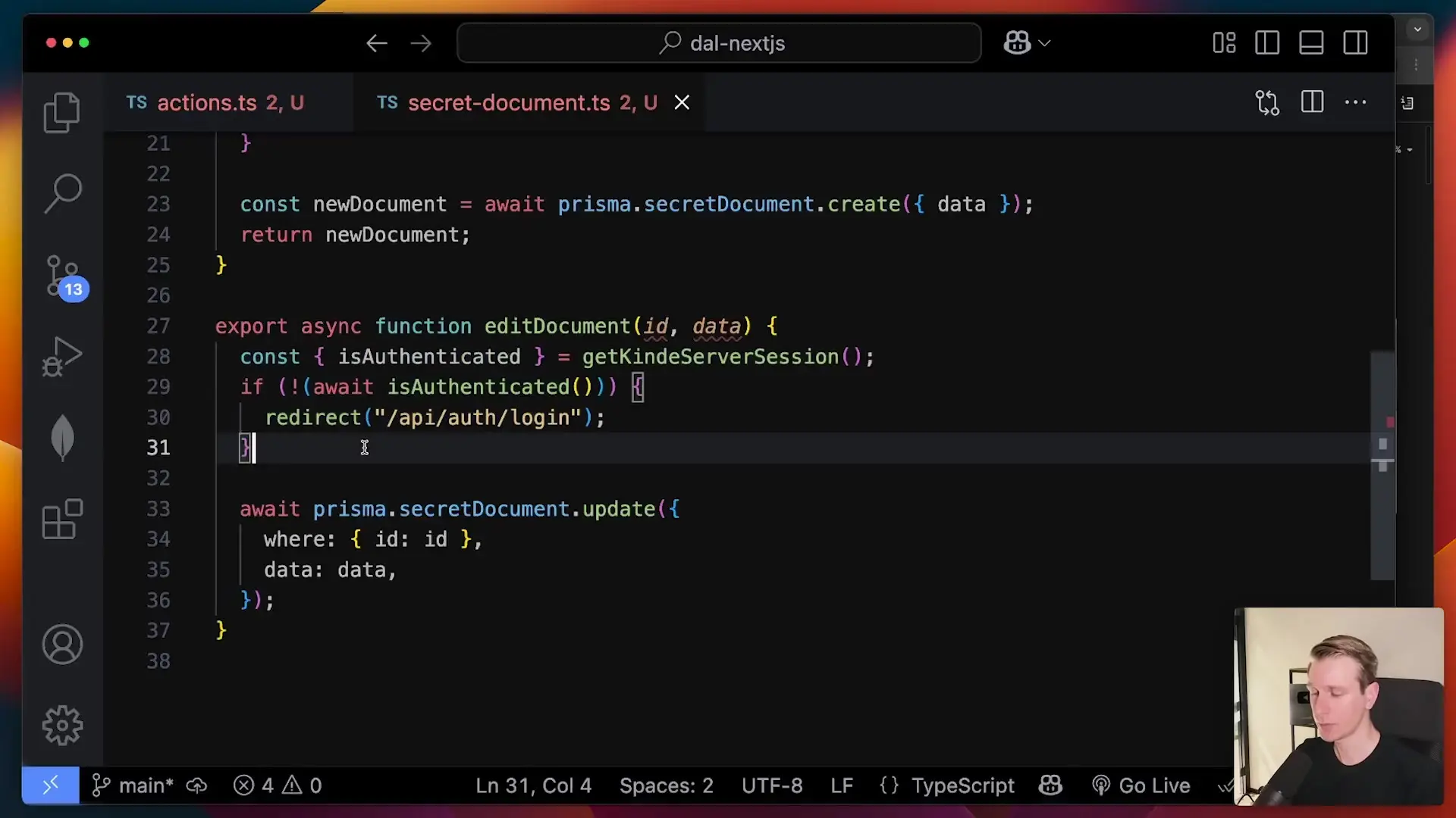 Implementing a data access layer provides consistent security across your Next.js application