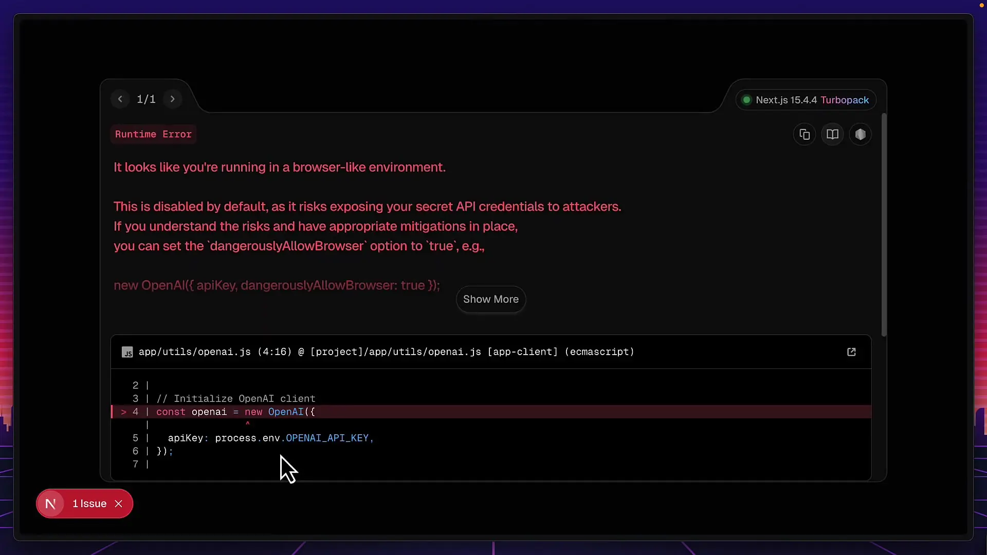 Security issue in Qwen 3 Coder's implementation exposing API keys to the browser