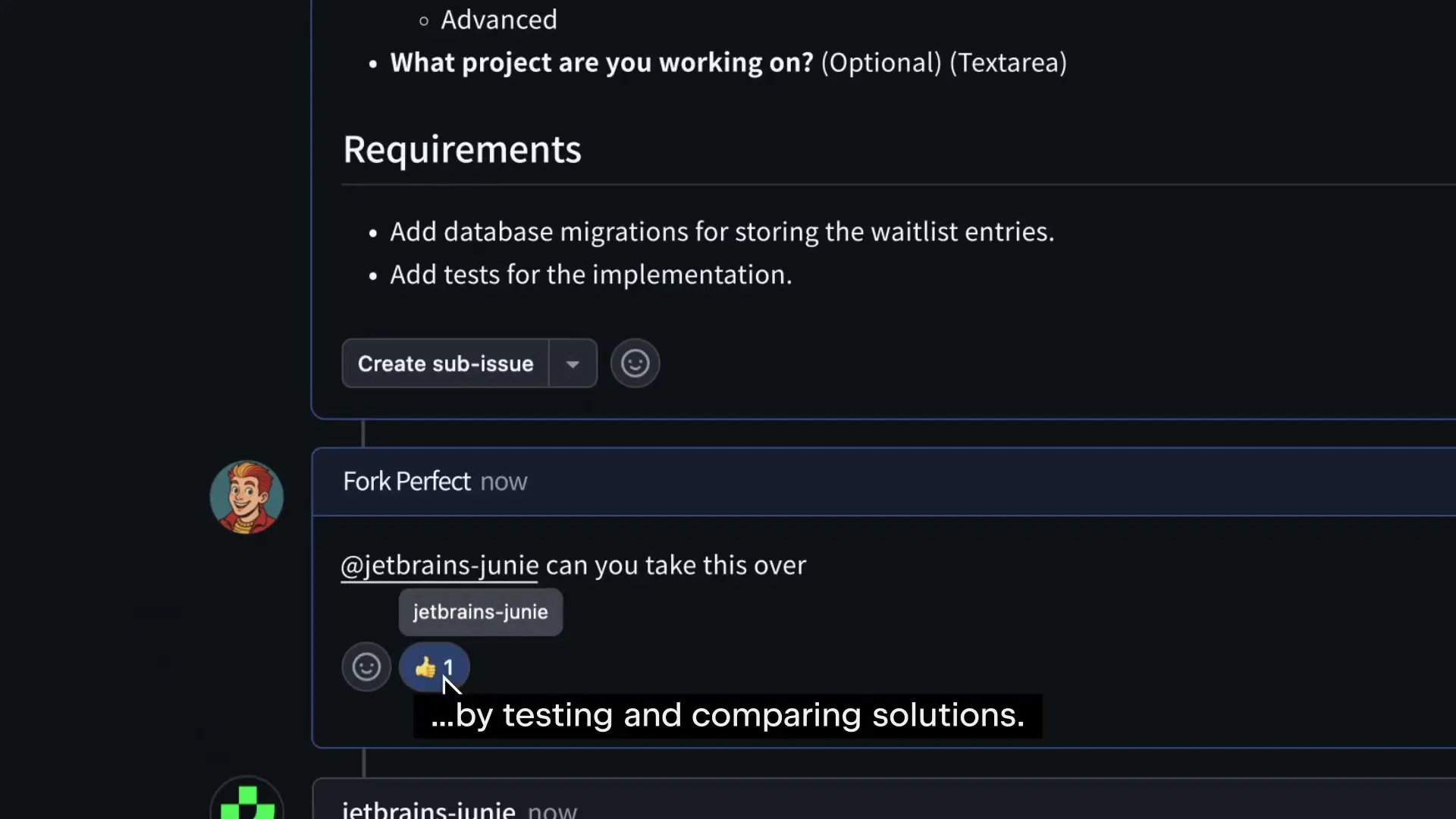Juny's quality assurance process automatically tests and compares multiple solution approaches