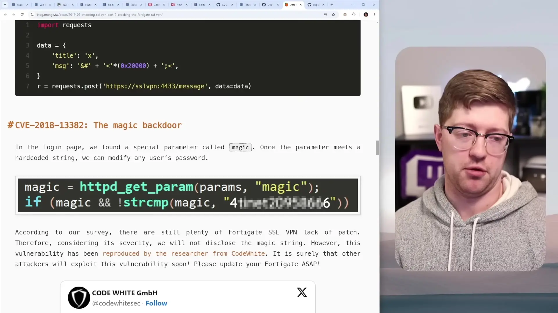 The "magic" backdoor allowed unauthorized password changes - a critical security flaw that appears intentionally implemented in the software