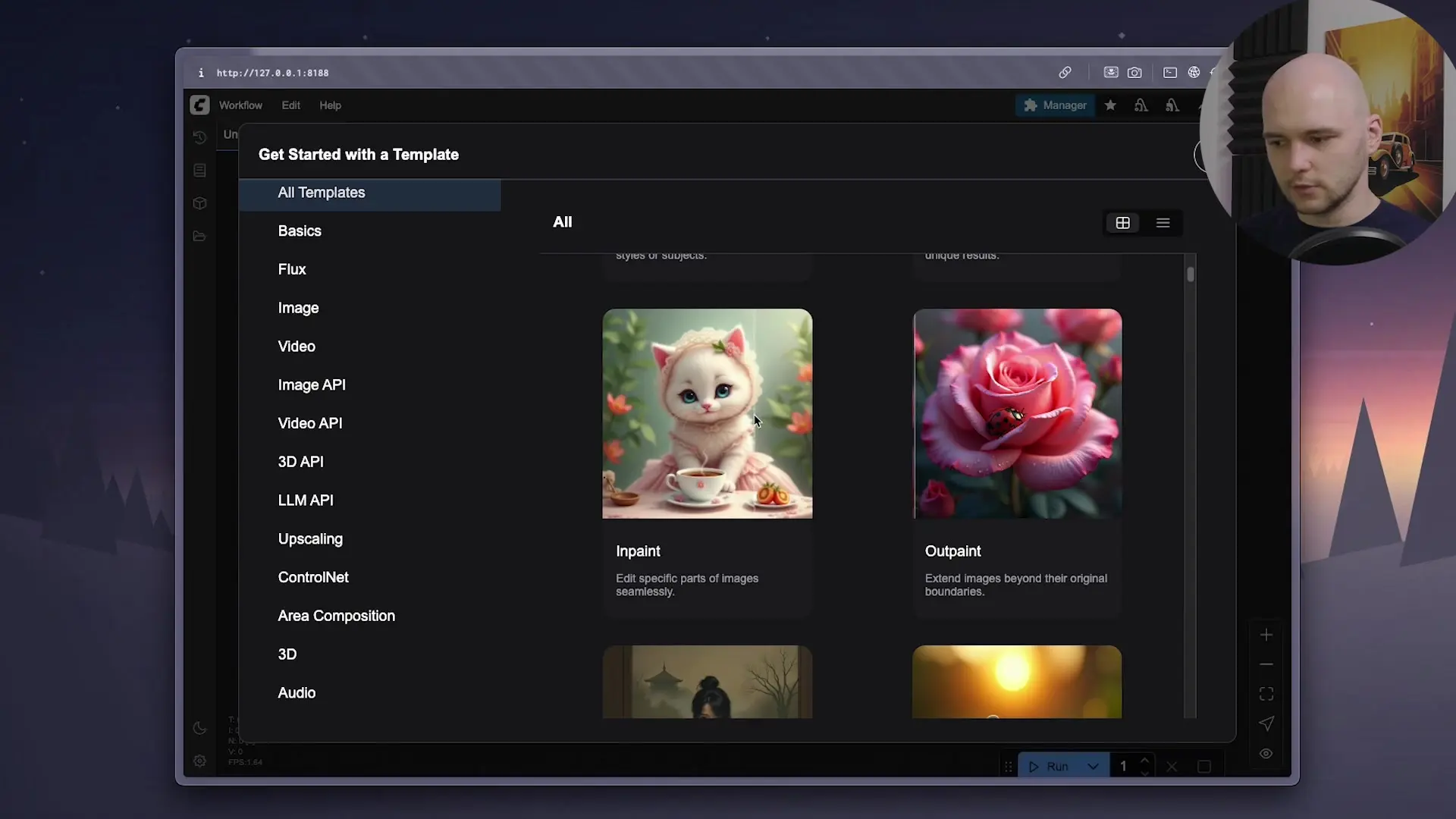 ComfyUI offers a wide range of workflows for different media types including image, video, audio and 3D content generation