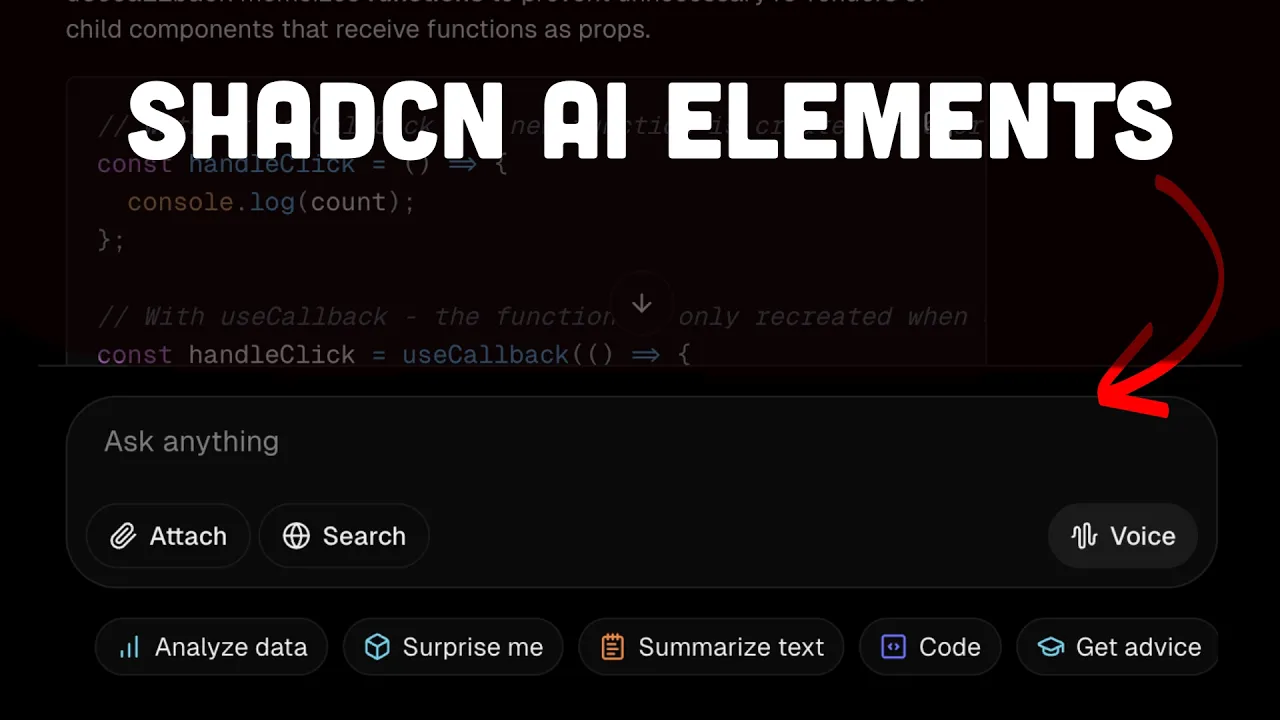 Build Beautiful AI Chat Apps in 5 Minutes with Shadcn's AI Elements