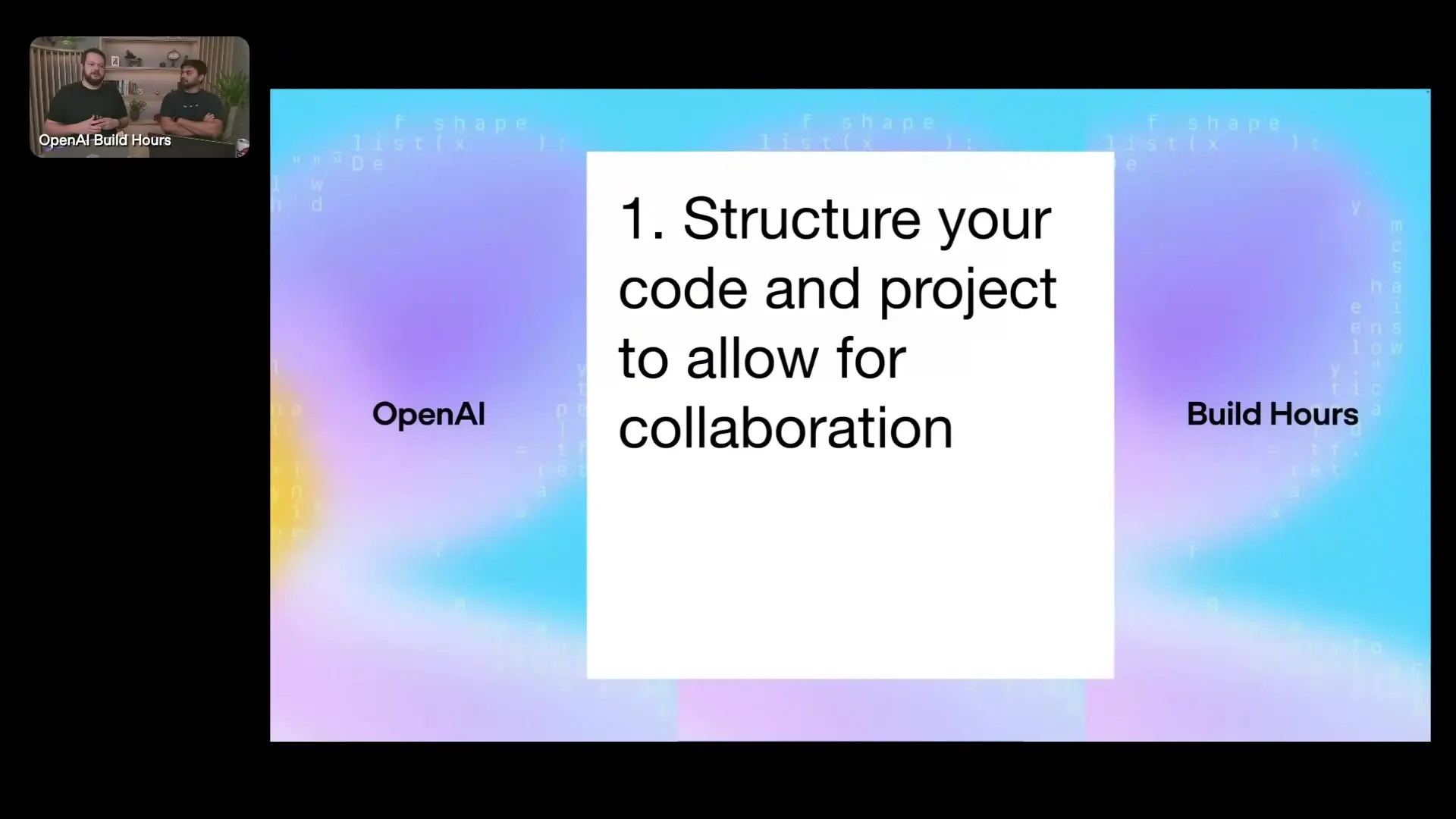 Modular TypeScript code organization that minimizes conflicts and improves Codex framework's ability to assist with targeted changes