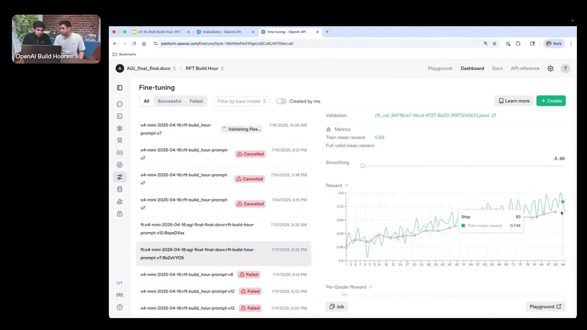 Tracking model checkpoints helps identify the best performing versions during training