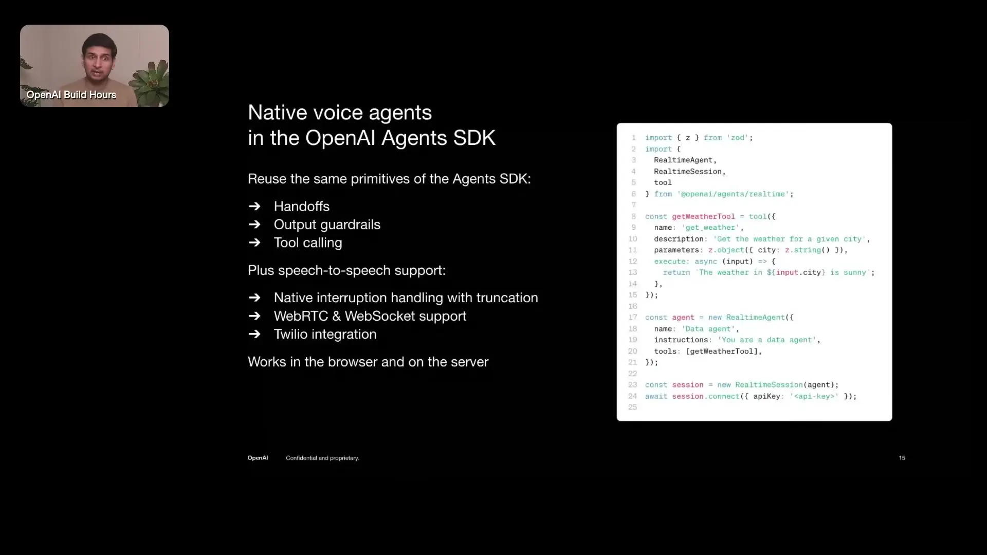 OpenAI's agents SDK enables developers to turn any agent into a real-time voice agent with minimal code changes