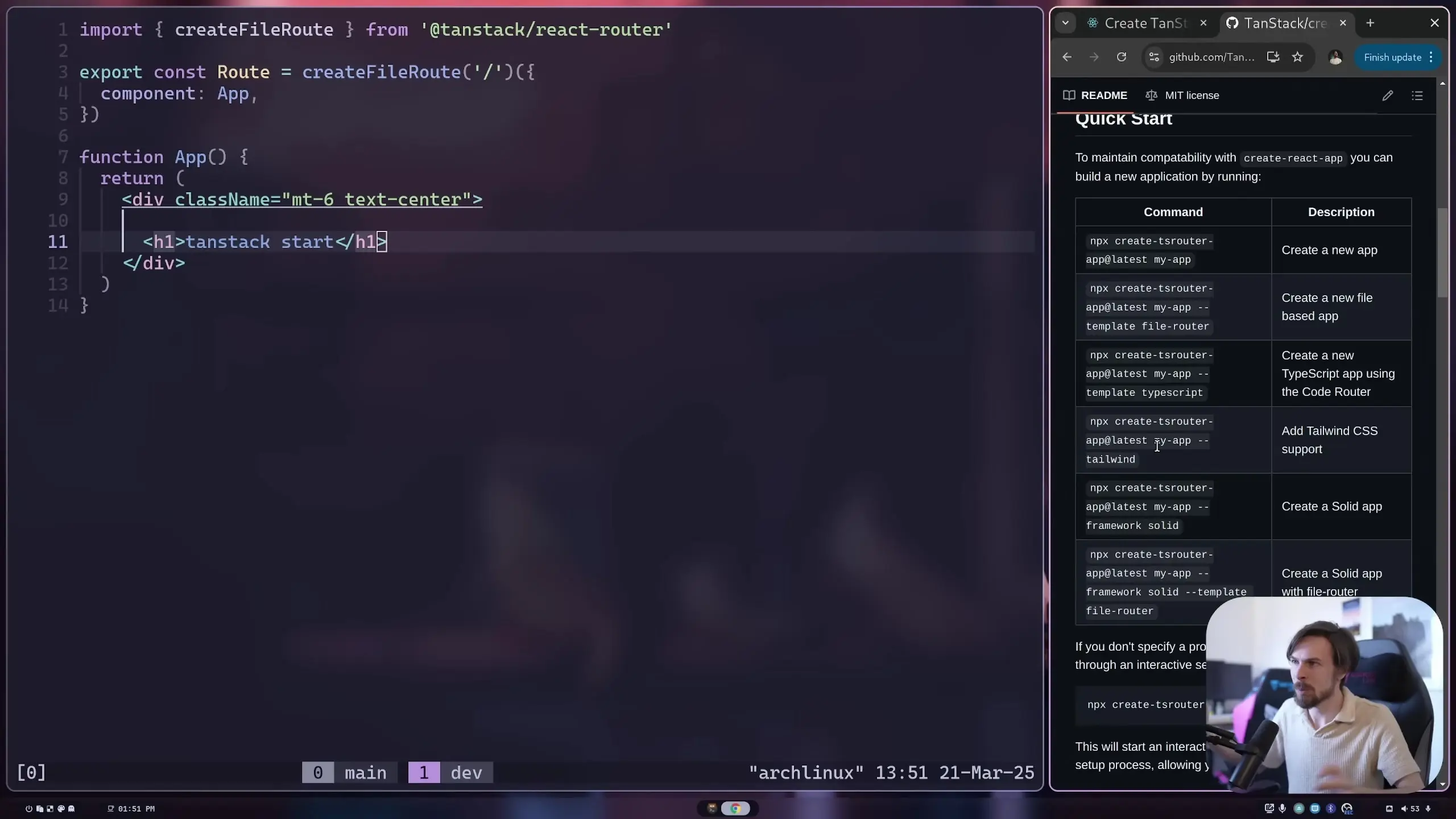 Setting up our project with React and Tailwind CSS