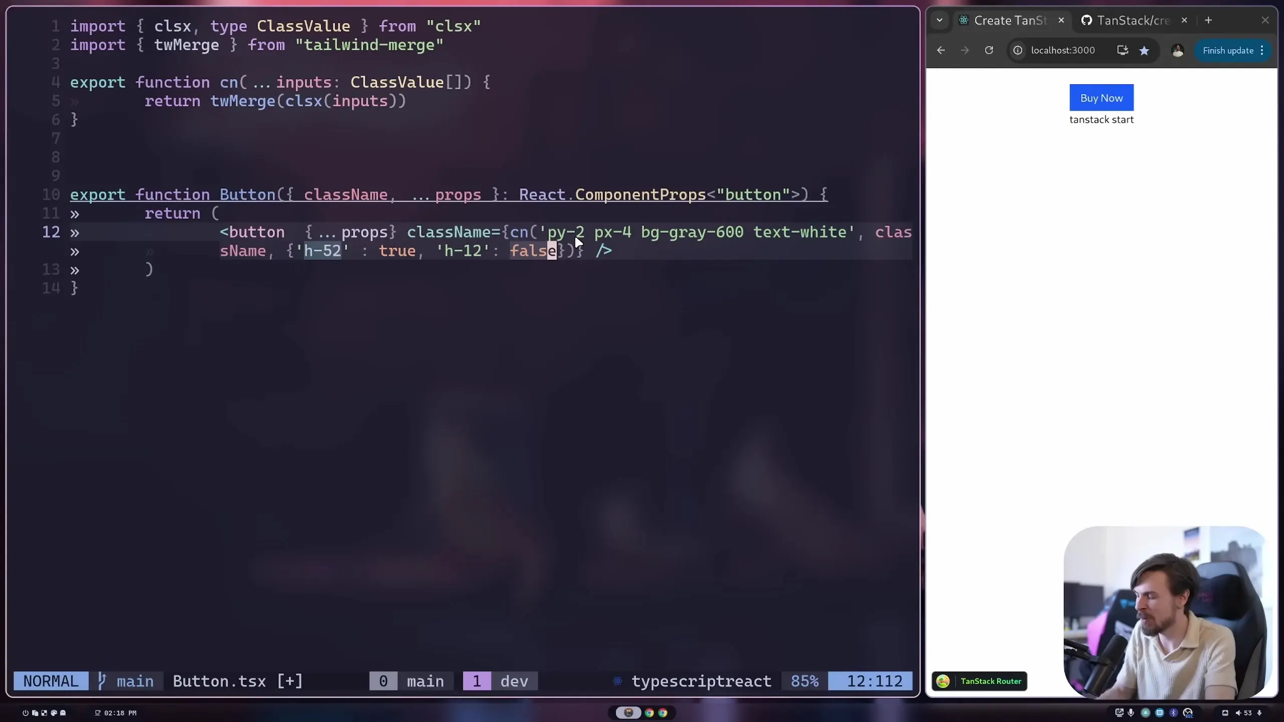 Managing state and class merging in our component