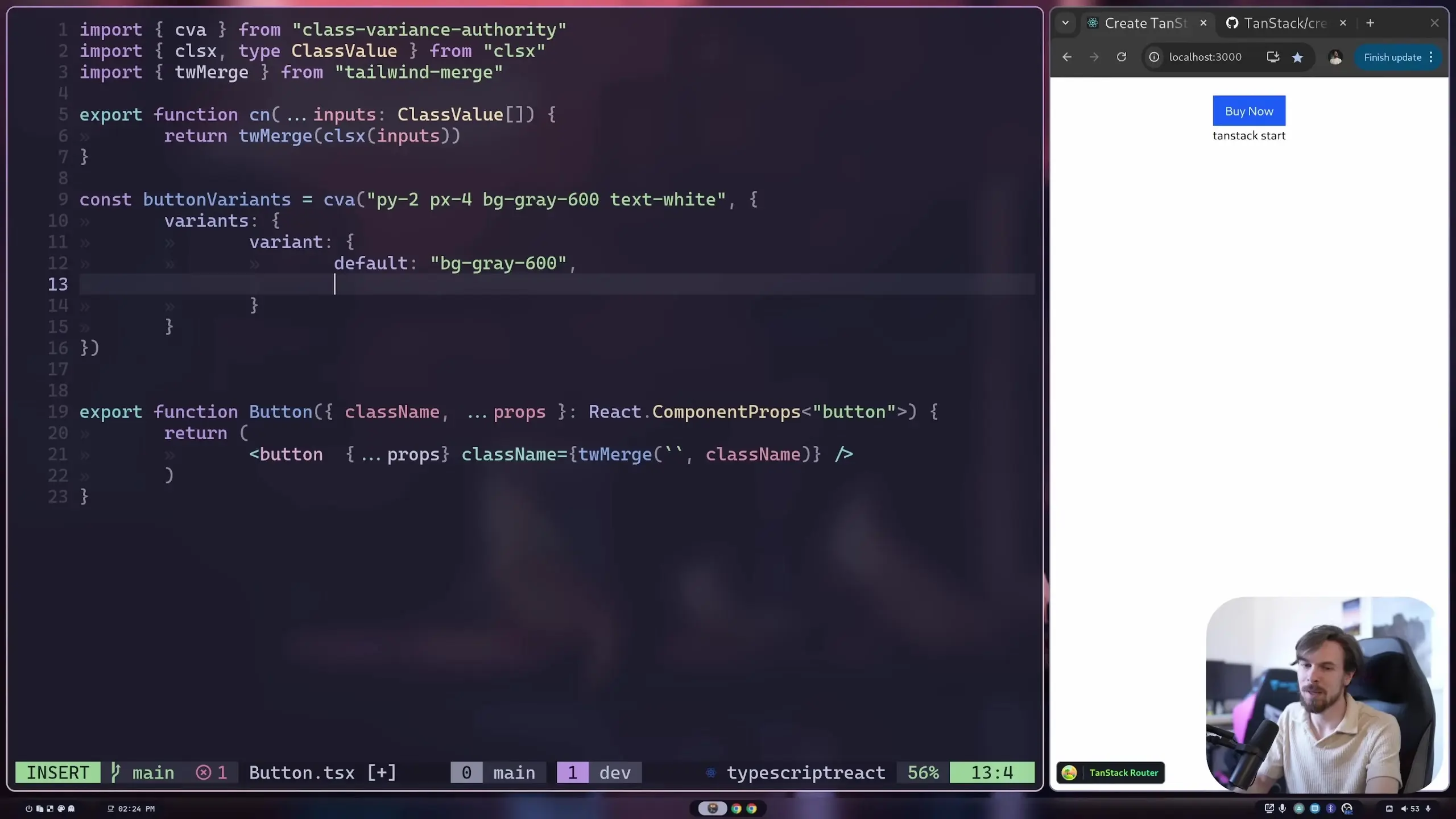 Adding variants to our button component