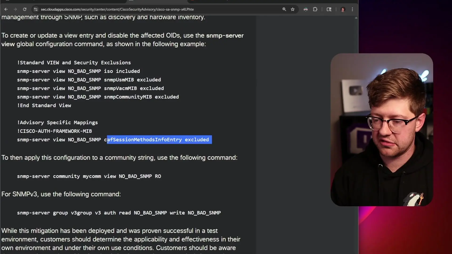 Administrators need to implement specific firewall rules and disable vulnerable MIBs to prevent exploitation