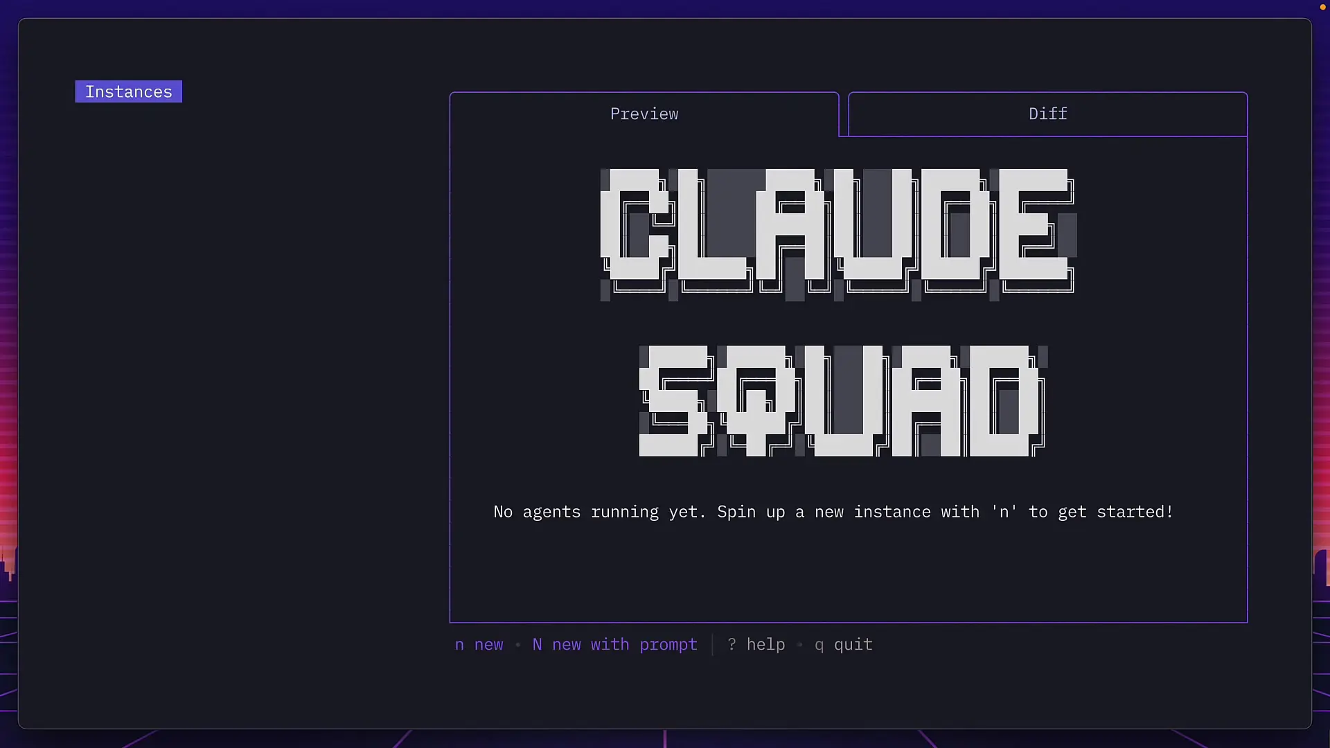 Creating a new instance in Claude Squad with a descriptive name for the task being addressed