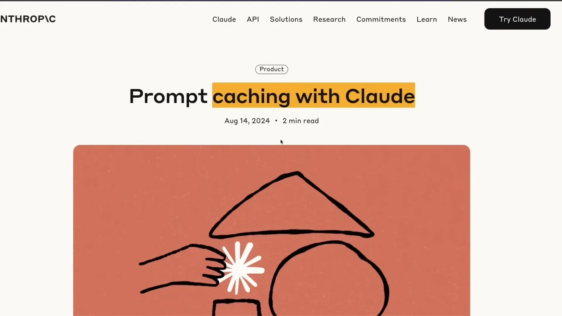 Anthropic's prompt caching interface showing how different providers implement context caching for cost reduction in AI applications