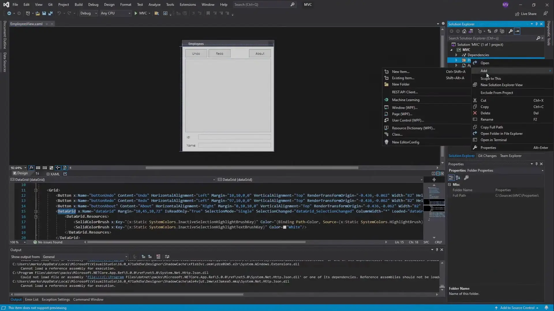 Remote debugging session with Visual Studio connected to a Linux-hosted .NET application