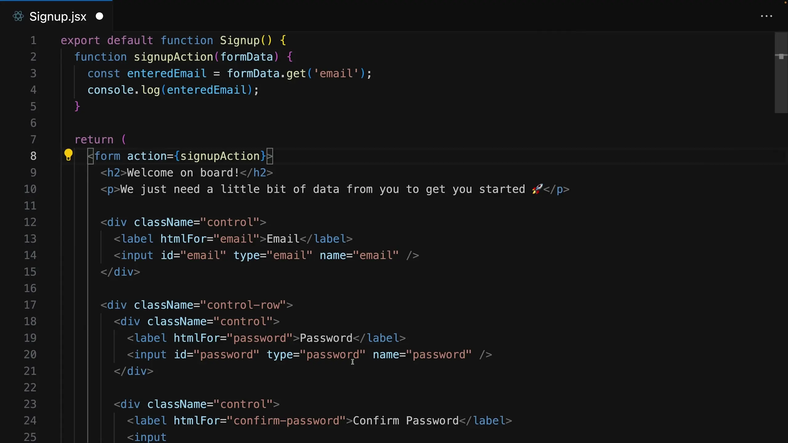 Form actions in React 19 automatically provide form data objects, simplifying data extraction from submissions