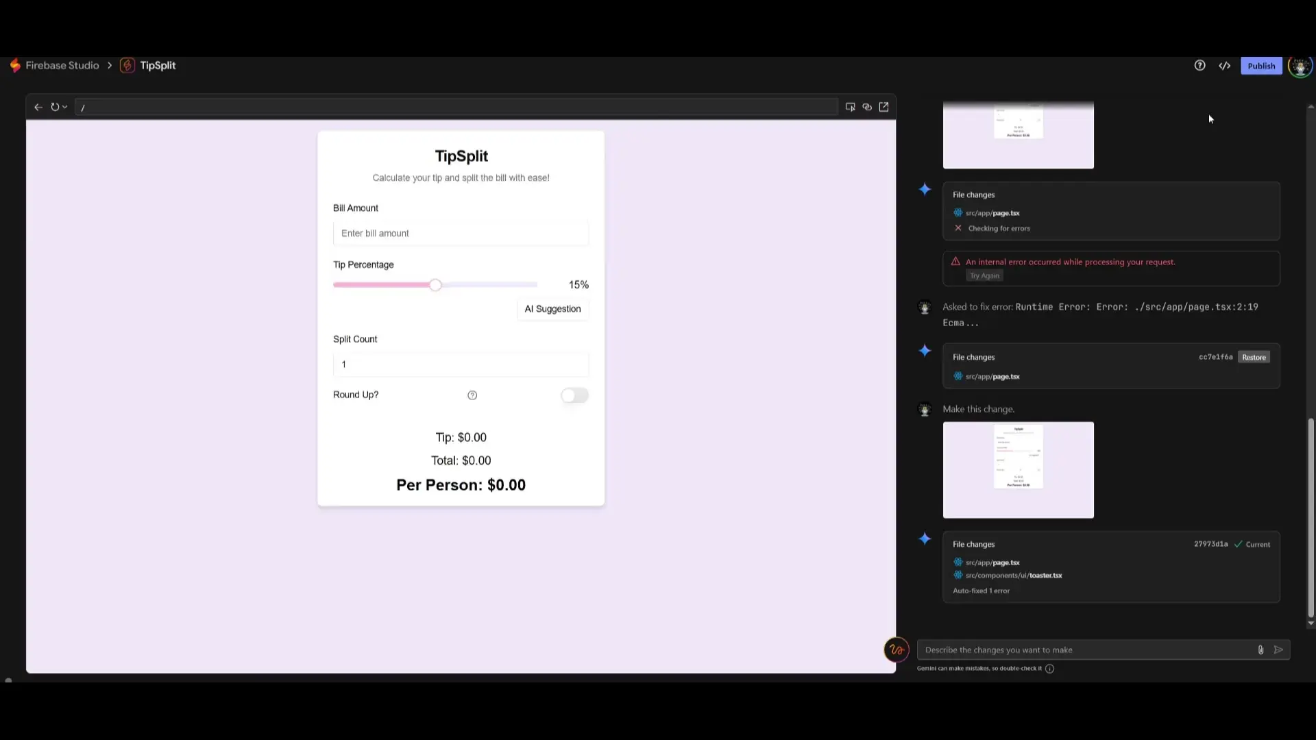 Accessing additional options and source code in Firebase Studio
