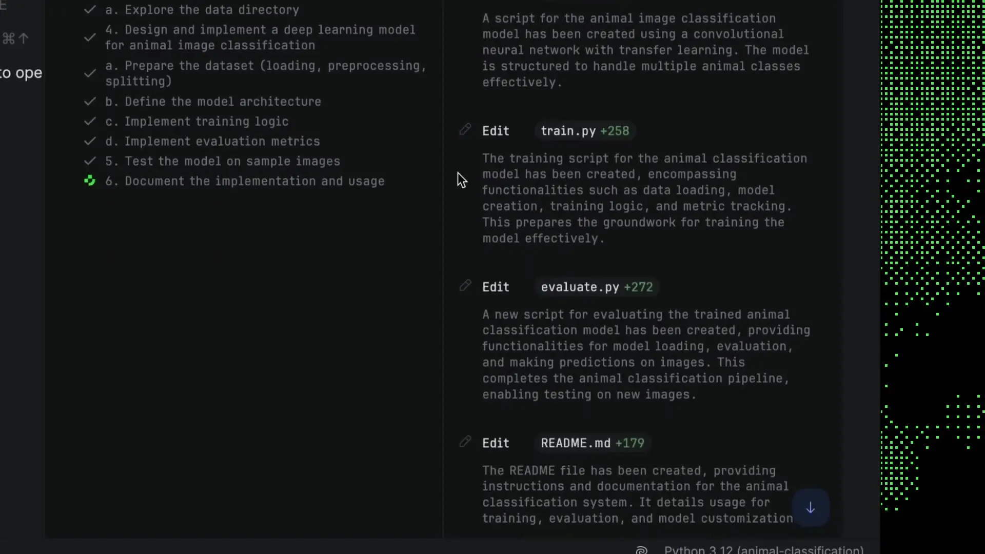 JetBrains Junie can assist with advanced projects like image classification, automatically generating training scripts, evaluation modules, and documentation.