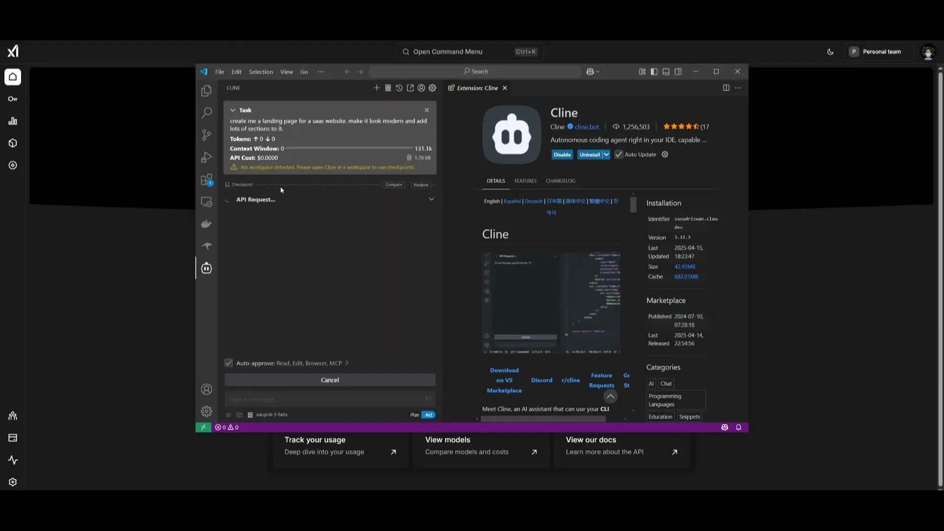 Using Grok 3 Beta through the client interface to build complex applications