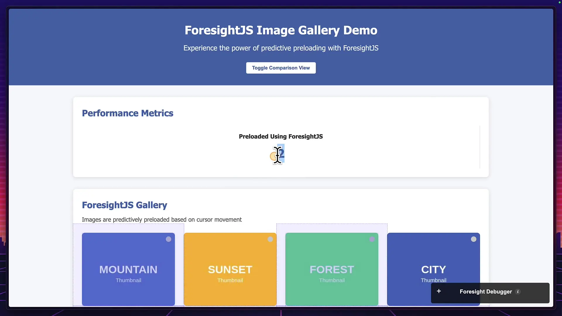 ForesightJS preloads content by predicting user intent through mouse movement tracking, enabling instant content delivery when users click.
