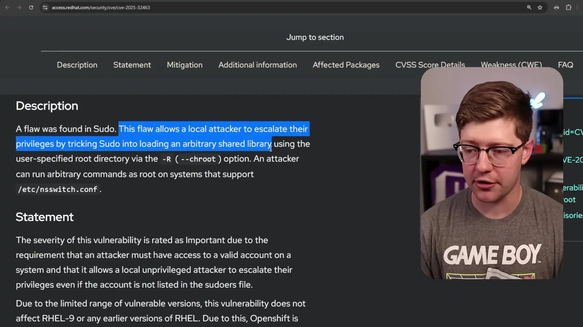 The vulnerability allows loading arbitrary shared libraries through a user-specified root directory
