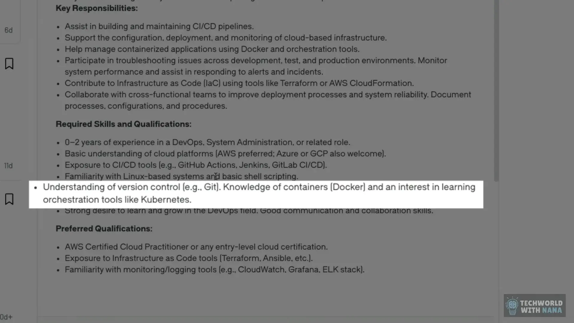 Kubernetes skills are increasingly required even for entry-level DevOps positions