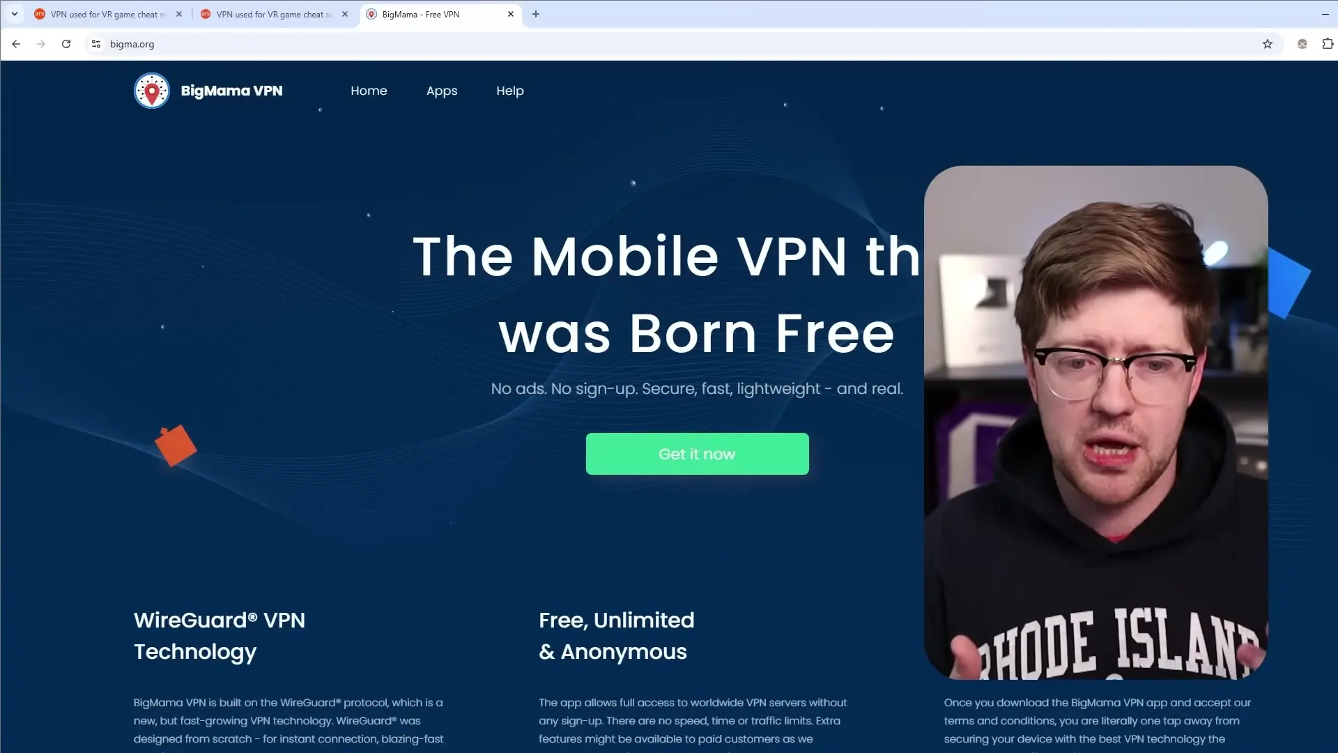 Big Mama VPN's website appeared legitimate at first glance, making it difficult for users to identify the security risks