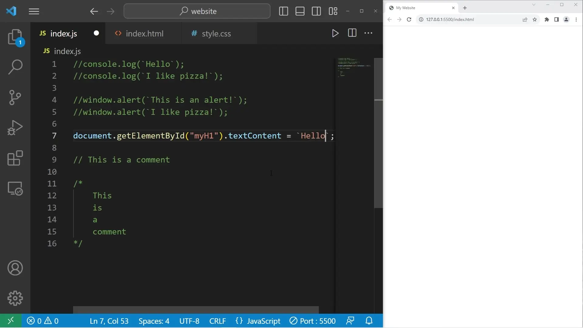 Dynamically changing HTML element content using JavaScript's DOM manipulation methods
