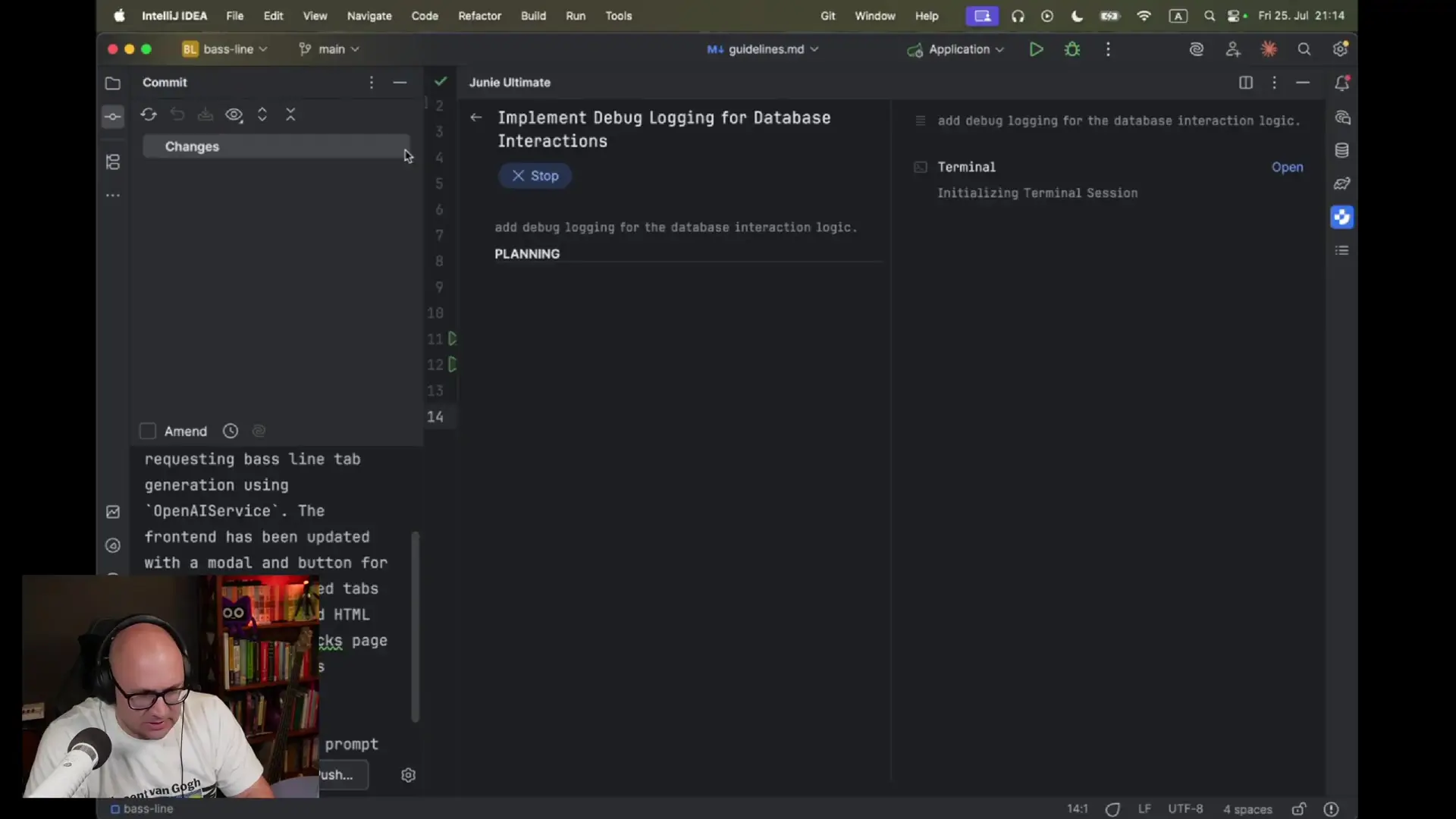 Setting up Spring AI integration to communicate with OpenAI for generating bass tabs