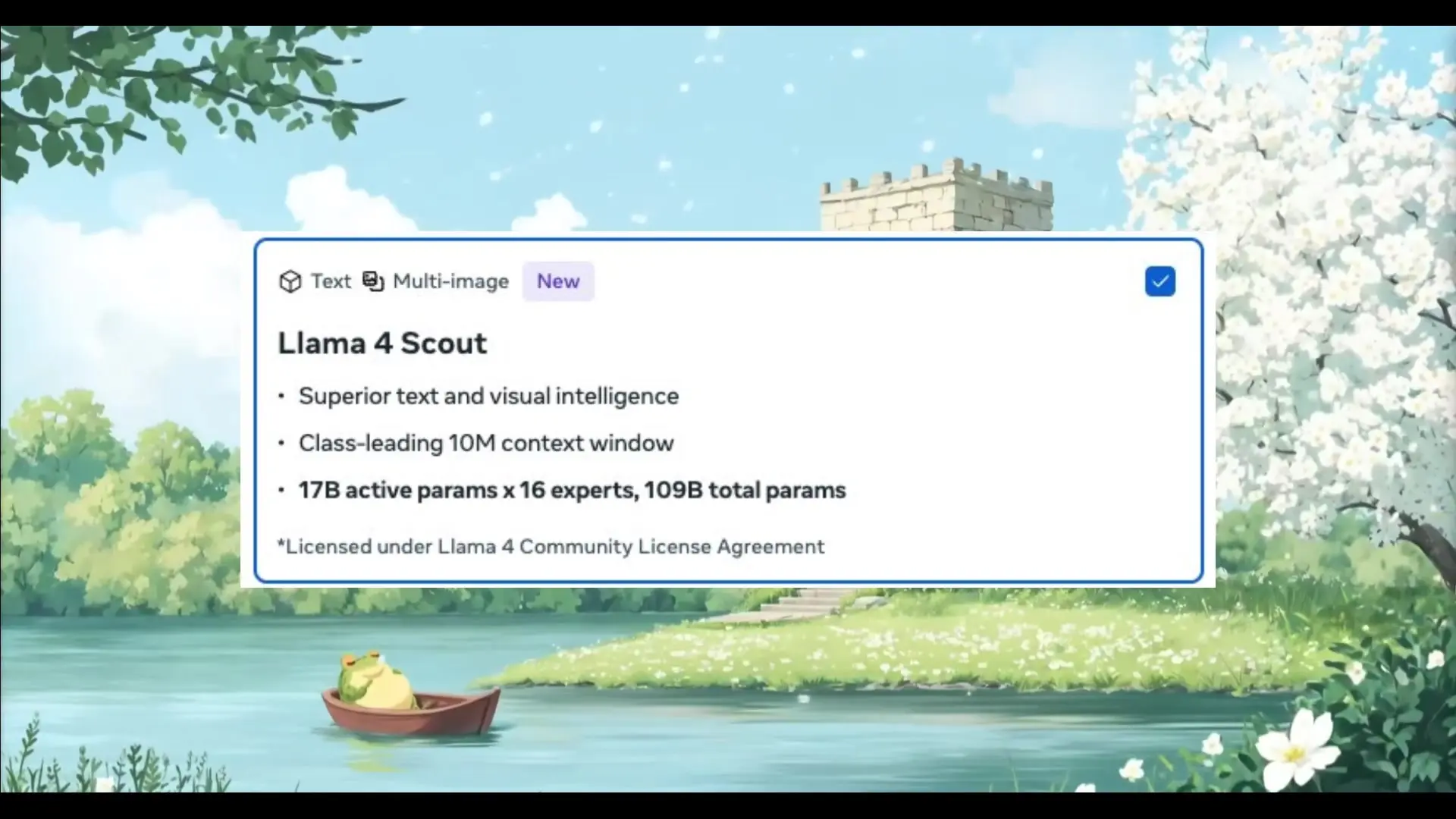 Llama 4 models feature up to 17 billion active parameters with specialized experts for different tasks
