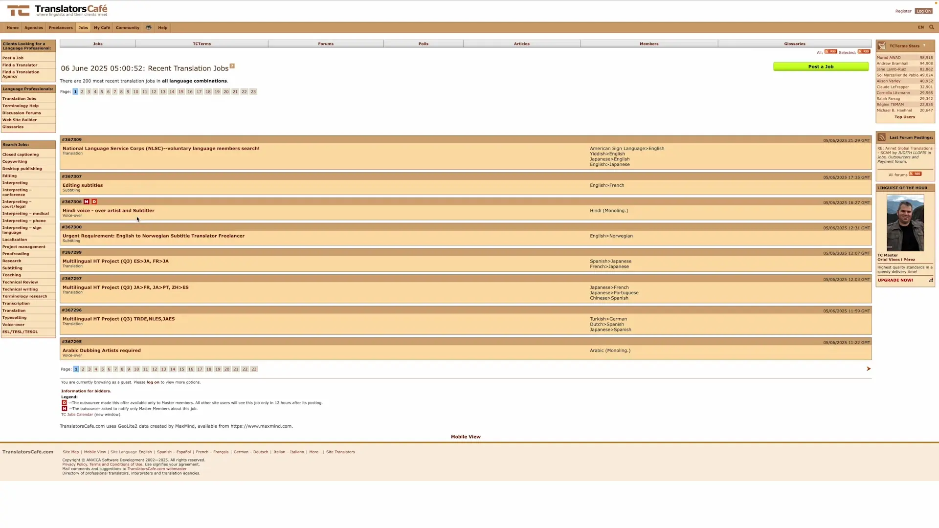 Regularly checking translation job boards can help you find new opportunities in your language pair