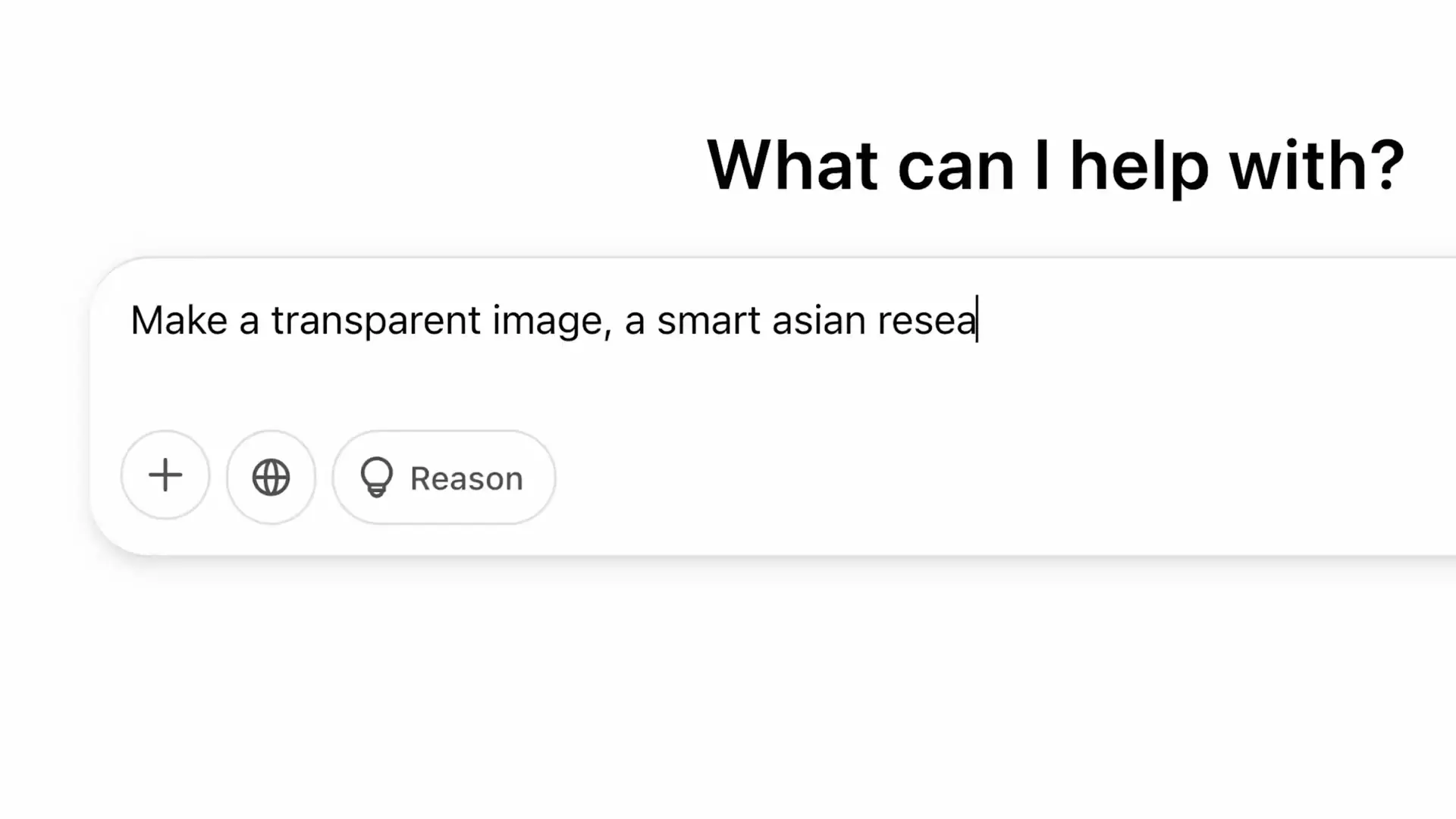 GPT-4o can generate highly specific images with multiple detailed requirements, such as this transparent image of an Asian researcher in a blue t-shirt