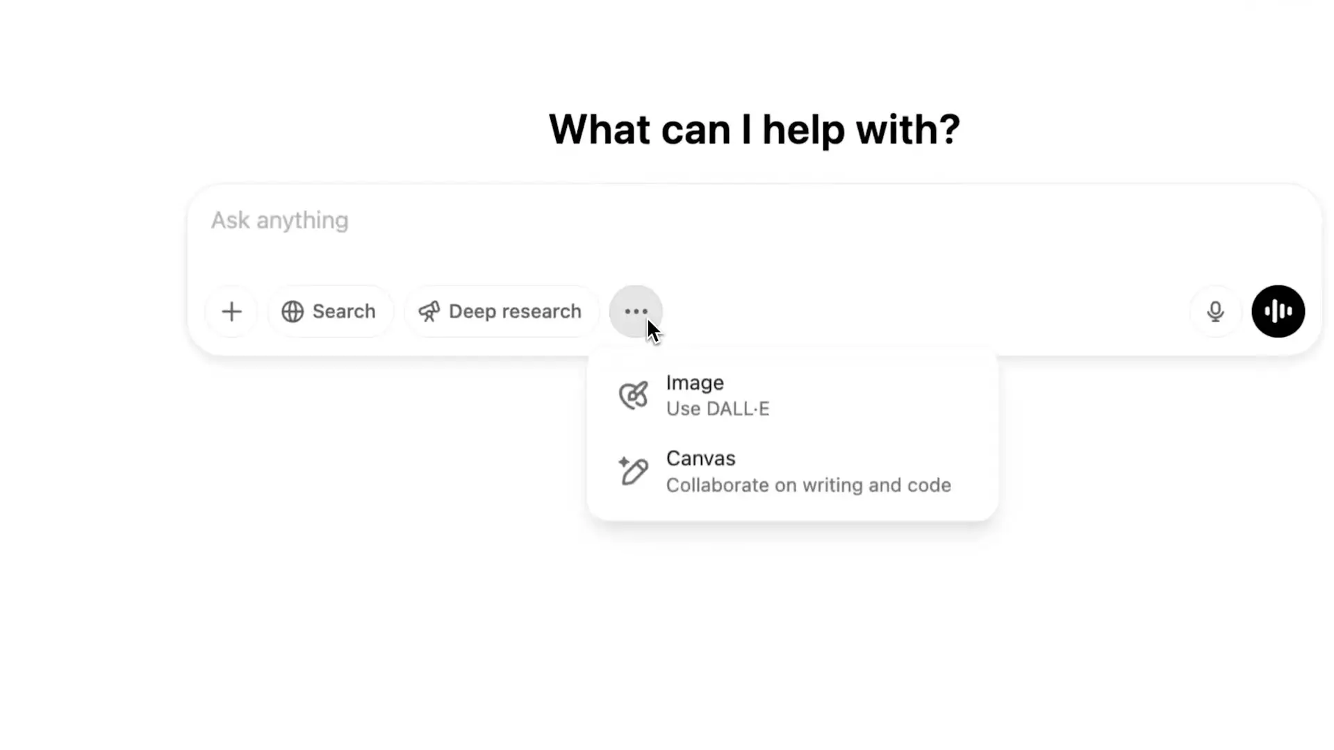 ChatGPT Canvas interface showing the coding functionality that allows users to create prototypes through simple instructions