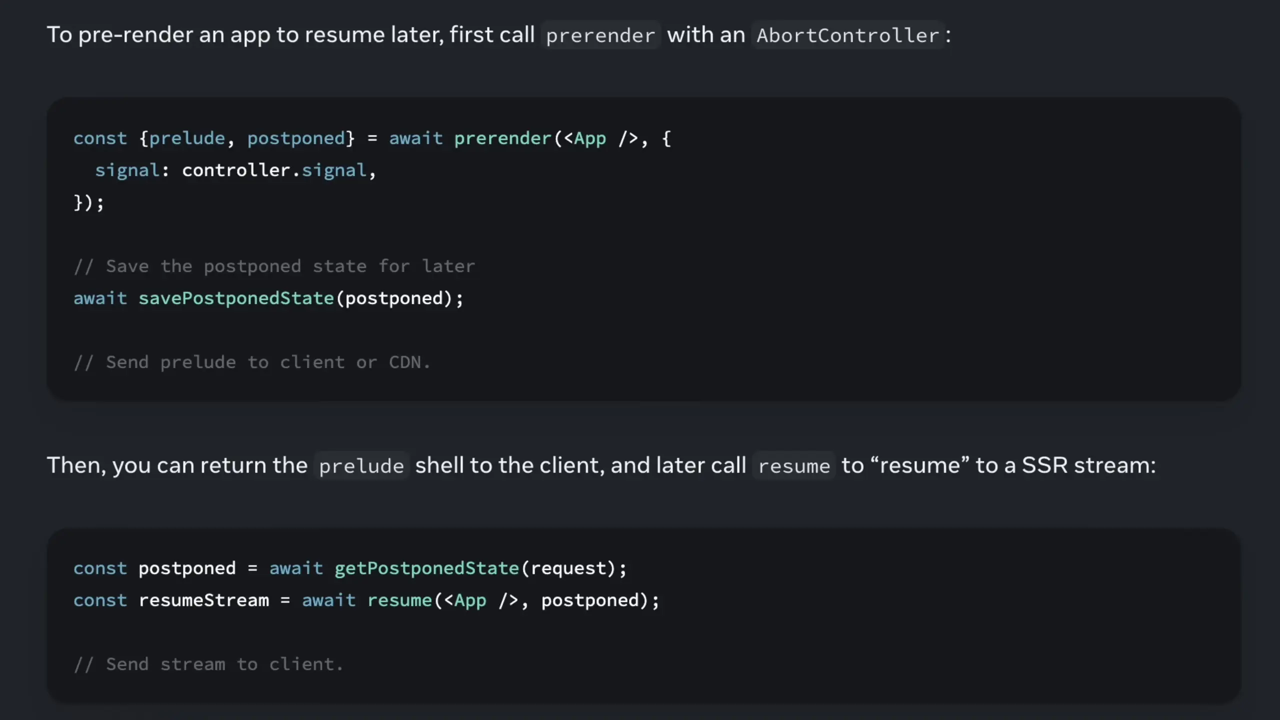 Partial pre-rendering enables faster initial page loads
