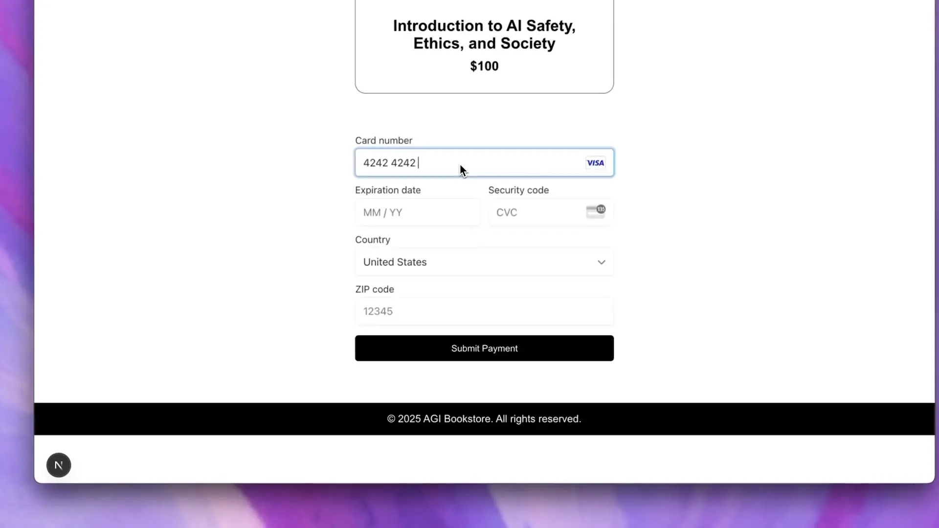 E-commerce checkout page showing payment integration error that needs debugging