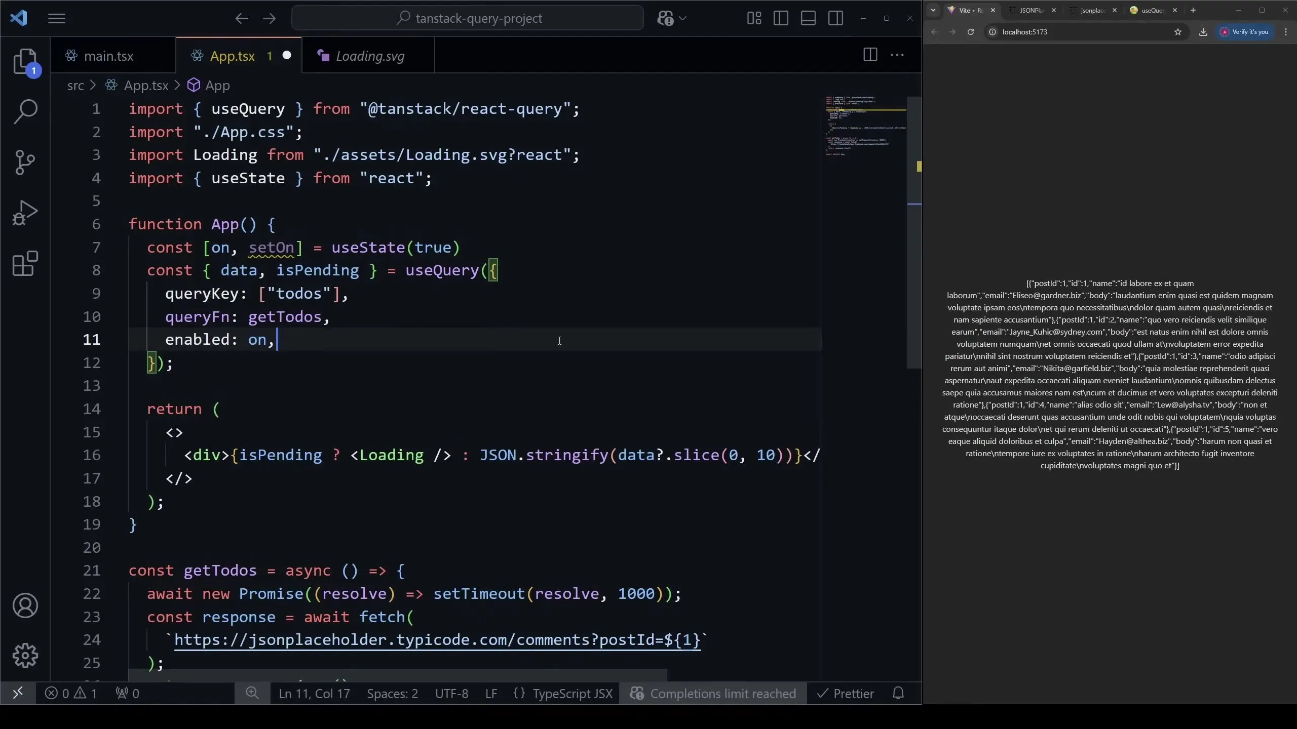 Creating reusable queries with TanStack Query improves code organization and maintainability