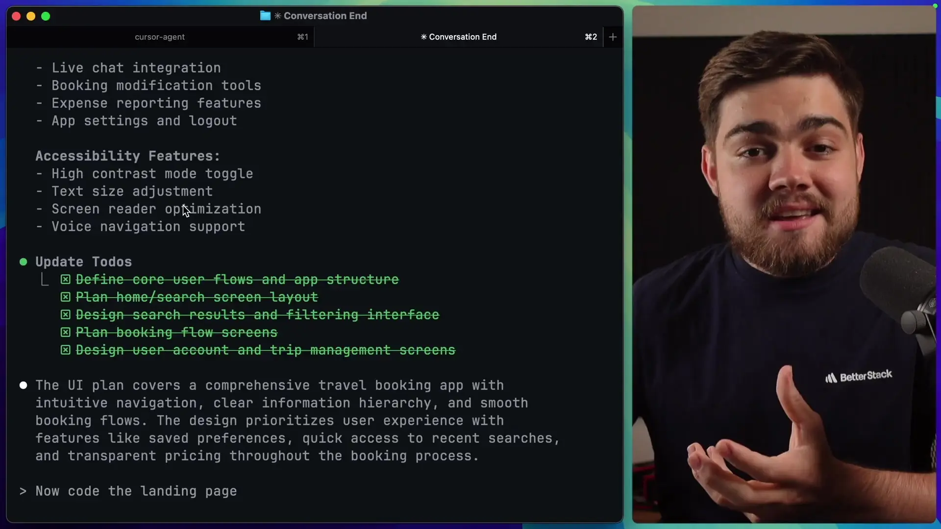 Claude Code's limited planning output compared to Cursor CLI's comprehensive approach