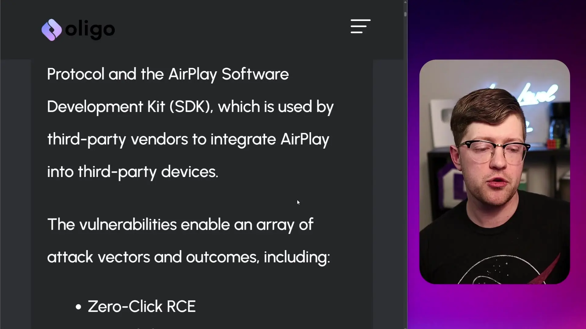 Technical breakdown of the AirPlay SDK vulnerabilities showing how attackers can achieve Zero-Click RCE on various devices, potentially creating a network-wide security breach