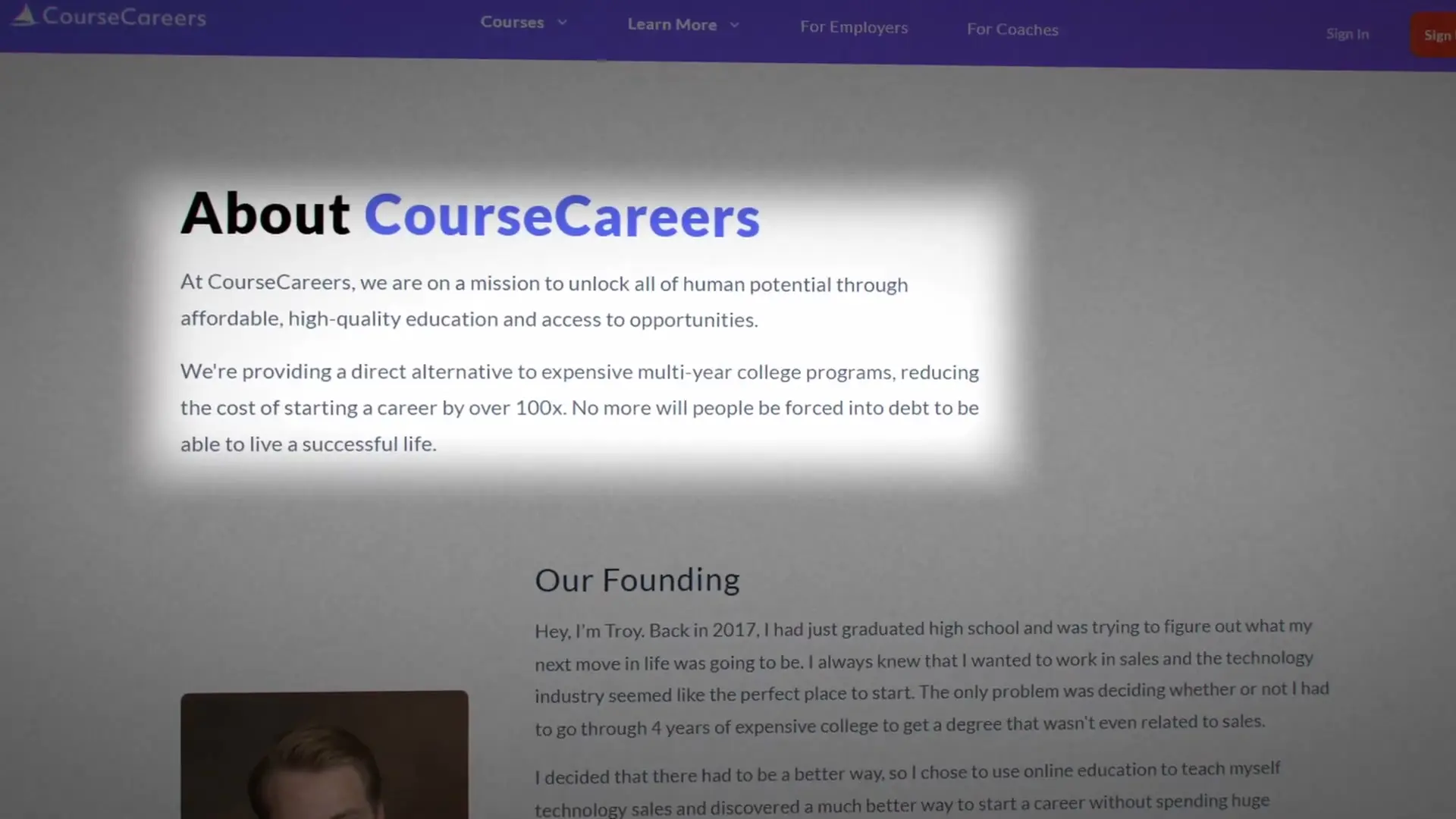 CourseCareer provides educational bootcamps focused on practical skills for in-demand tech careers