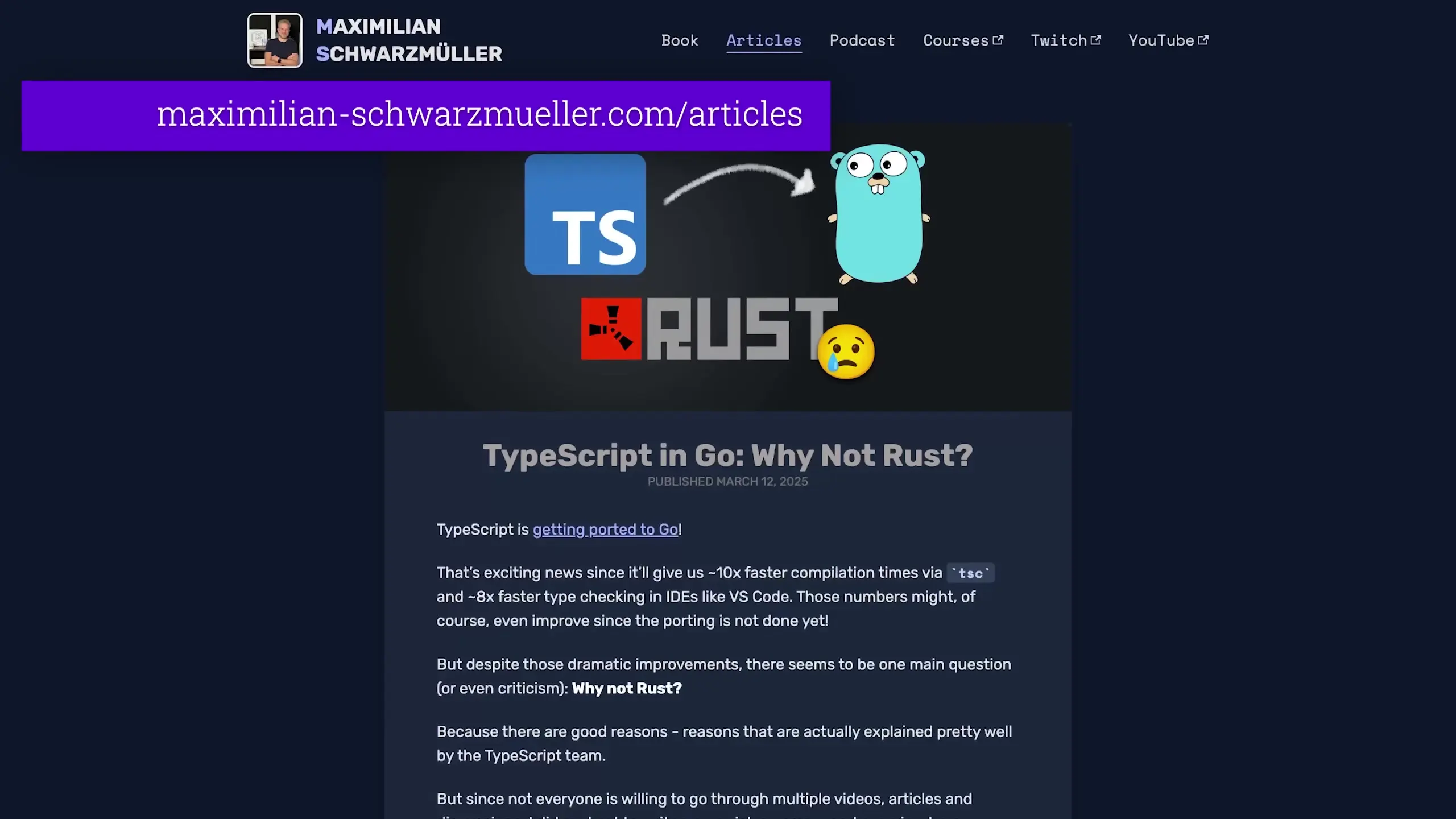 The TypeScript team has provided detailed documentation about the port to Go